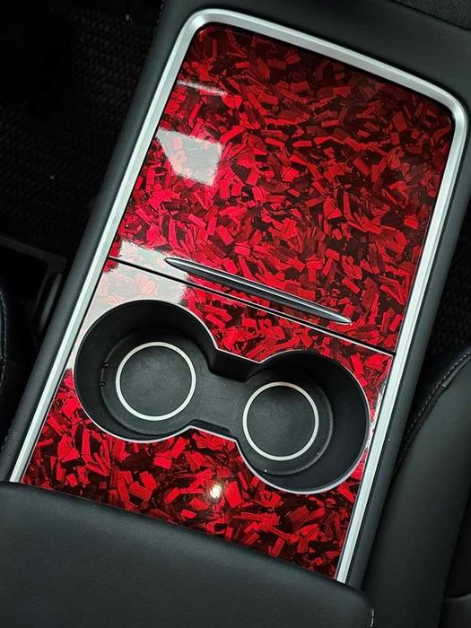 Висококачествено червено фолио Кован Carbon за автомобил - 152х100см