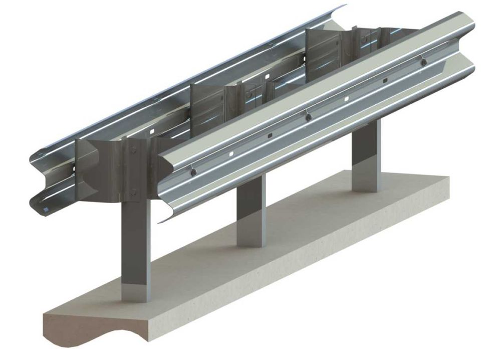 Дорожное ограждение барьерного типа (отбойник)