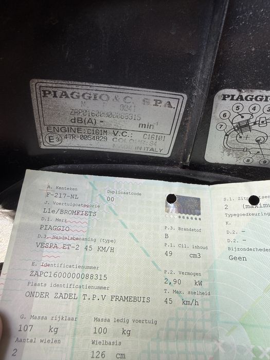 Piaggo Vespa ET-2 49cc 2T