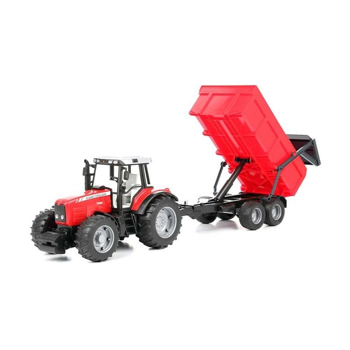 tractor cu remorca Bruder Massey Ferguson 7480