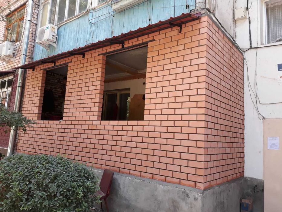 Кладка кирпича балкон облицовочным кирпичом