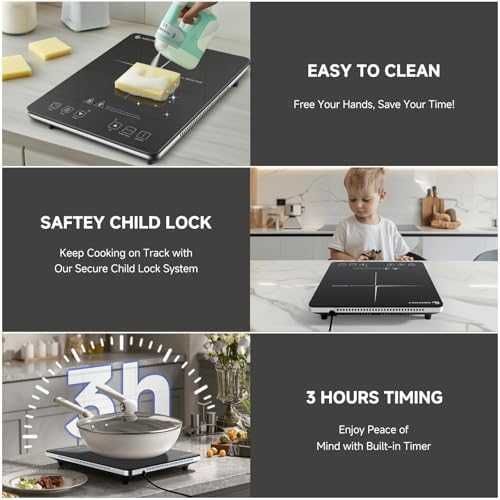 AMZCHEF Индукционен котлон 2000W 20 нива