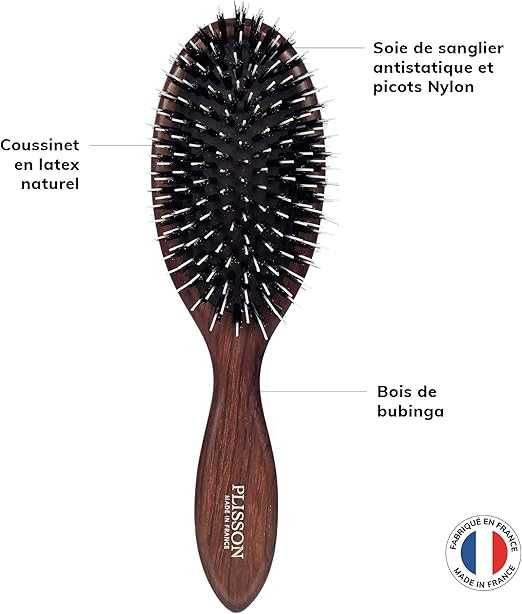 Четка за коса Plisson Pneumatic Hairbrush Large глигански косъм