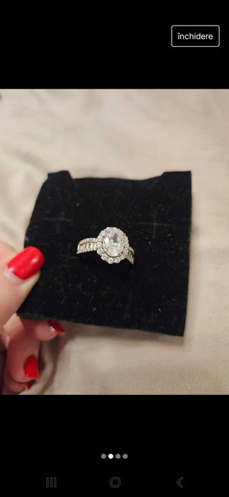 Inel argint, piatră.