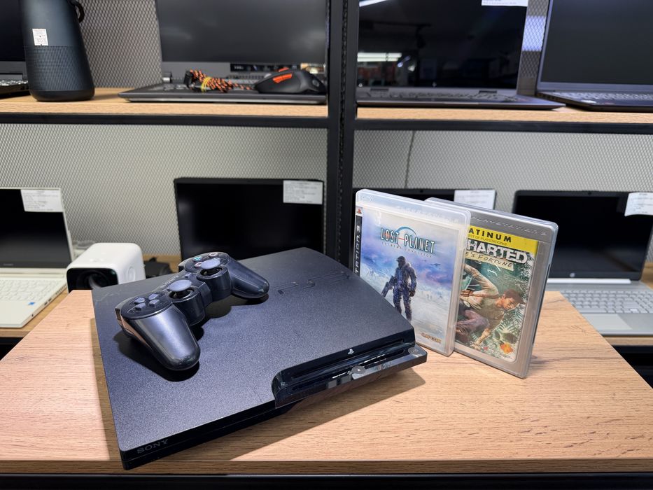 Sony PlayStation 3 Slim, 180 GB, 2 диска, версия 4.46, 2321/А10