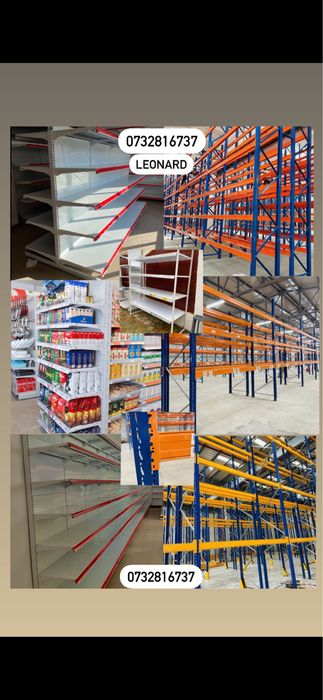 Rafturi de magazin pe stoc 1000 de metri liniar depozit de rafturi metalice