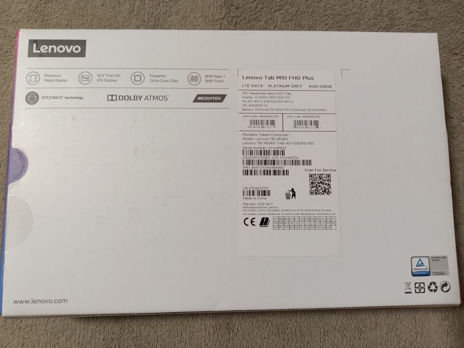 Tableta Lenovo Tab M10 FHD plus