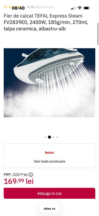 Fier de calcat Tefal