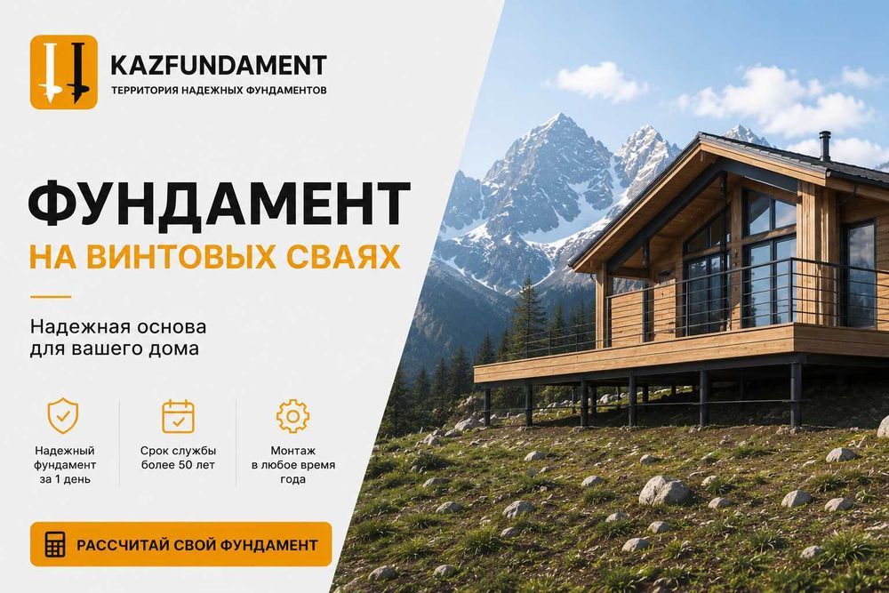 Фундамент на винтовых сваях за 1 день
