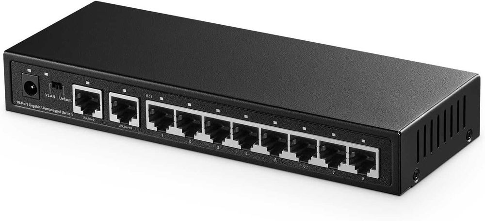 Switch Binardat Gigabit Ethernet 10 porturi,8 port,Uplink 2 port,VLAN