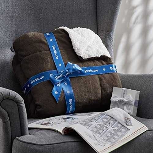 BEDSURE Sherpa одеяло 220x240 см XXL кафяво