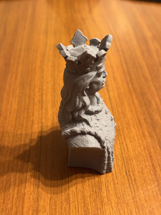 Bust Ștefan cel Mare – 10 cm, print 3D, gri mat