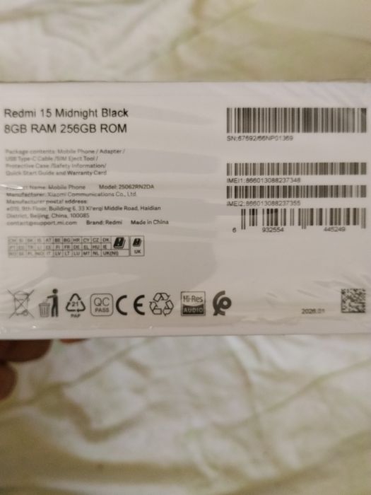 Redmi 15 yangi 256gb