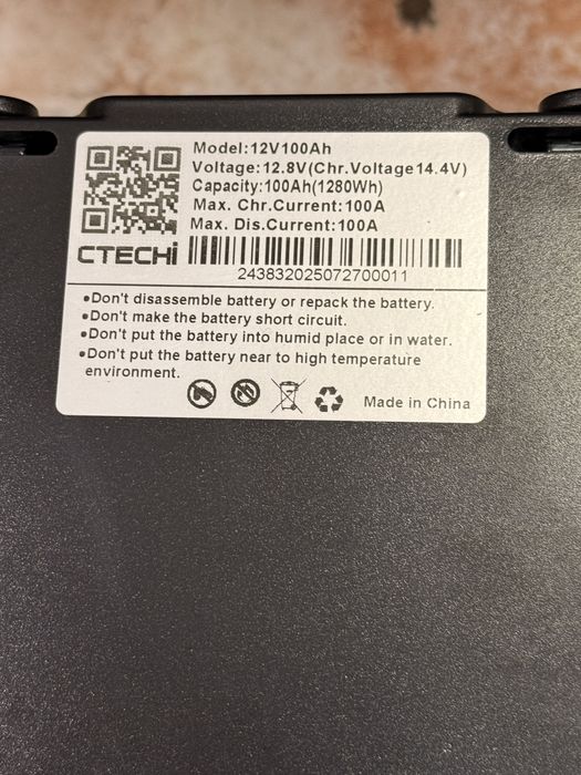 Аккумулятор Lifepo4 литийжелезофасфатный 12v - 100ah