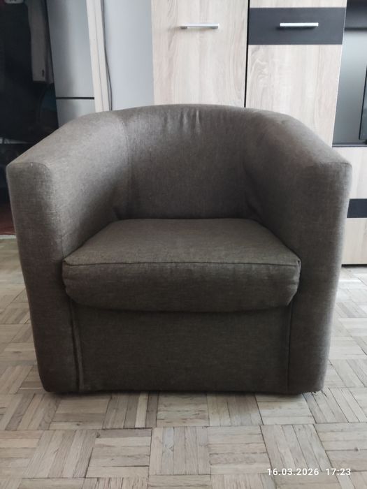 Fotoliu rotund cu brațe integrate 2 buc.