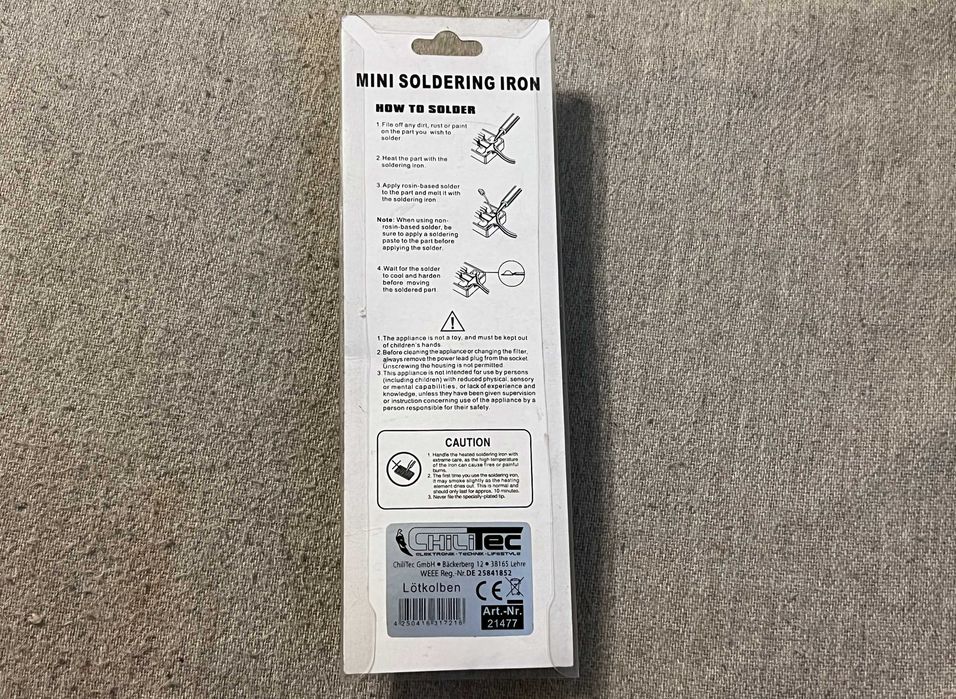 Letcon de precizie 12V 8W ChilliTec CT-FL8 nou, mini stație lipit