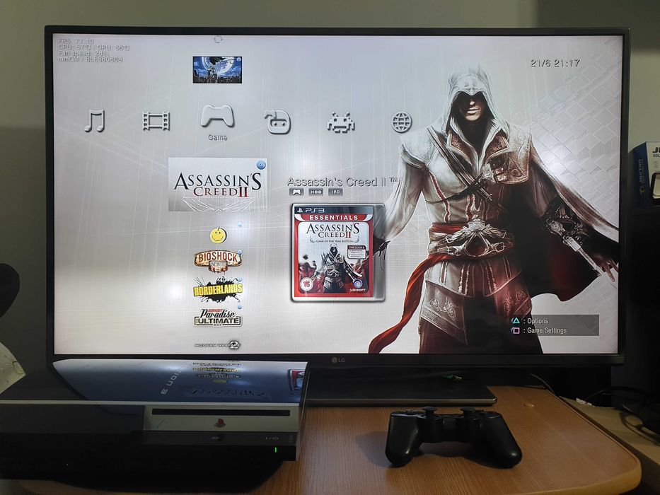 PS3 modat CFW 320 GB + 40 jocuri (GTA V, Red Dead, God of War, NFS)