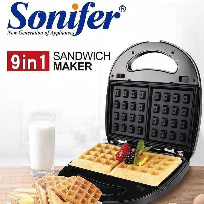 Sonifer 9в1 Сендвичница Тостер Вафельница Toster sf-6123