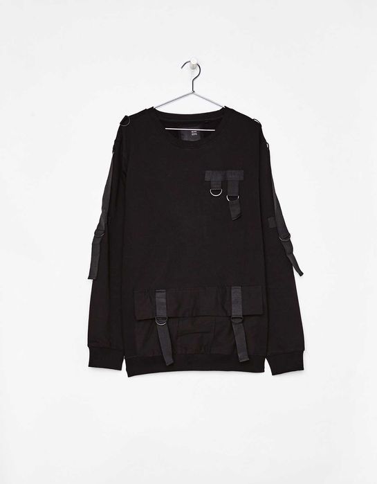 Bershka Cargo Combat Tech Wear блуза суичър фланела горница горнище