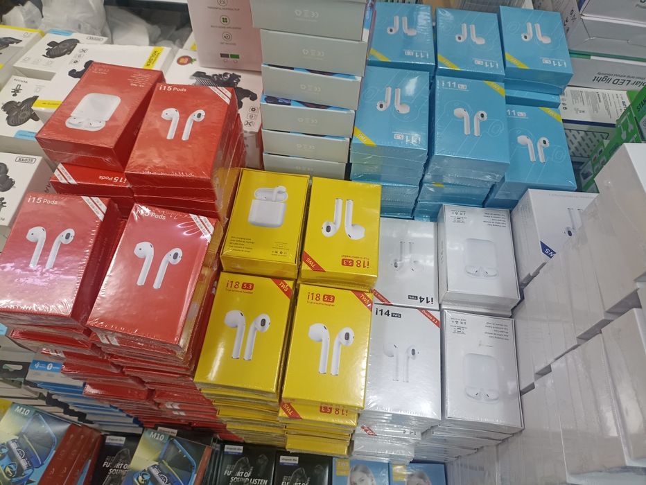 Airpods naushnik Bizda turlari koʻp dona va optom bor