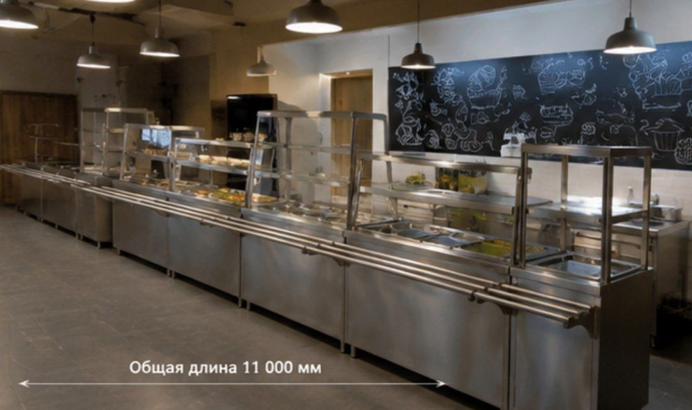 Линия раздачи из нержавейки под заказ