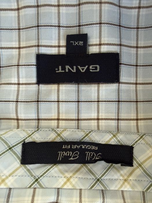 Camasa GANT Hill Twill Carouri Maneca Lunga Barbati | Marime XXL