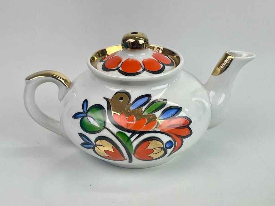 Руски порцеланов чайник „Жар-птица“ – Вербилки, СССР, 1985 г.