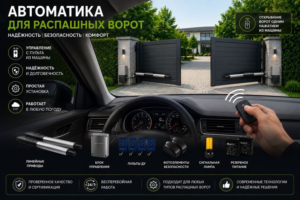 Автоматические ворота | Профессиональная установка в Узбекистане
