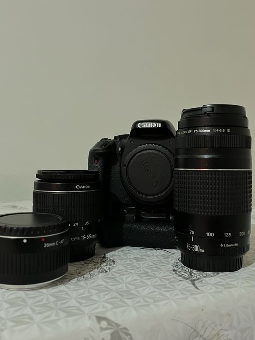 фотоаппарат Canon 600d 18-55, 75-300