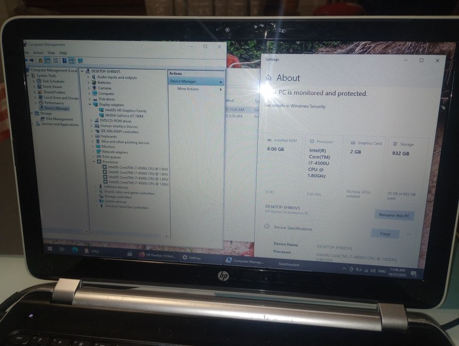HP 15, Intel i7, video dedicat 2 gb, 8 gb ram,  1.000 GB , ieftin
