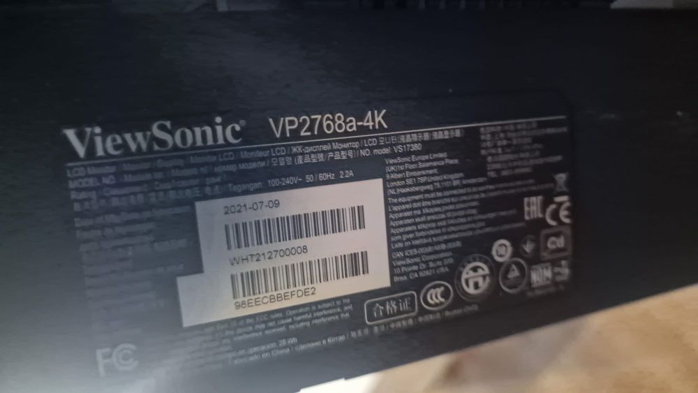 Monitor viewsonic 27 4k
