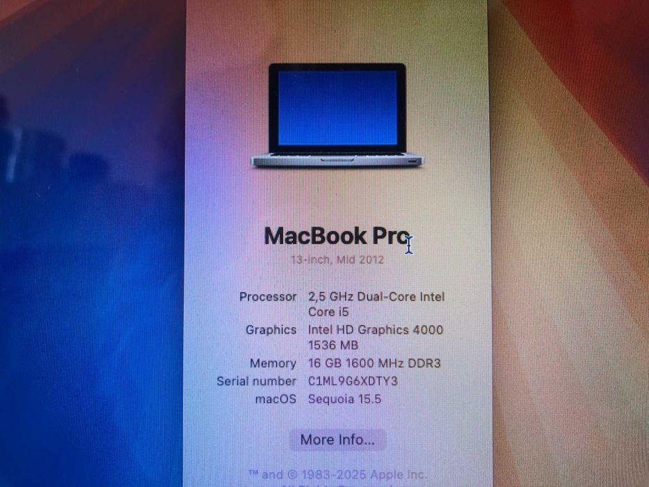 MacBook Pro 13 2013 i5 2,5 GHz, 16 GB, SSD 256 GB NOU, IMPECABIL