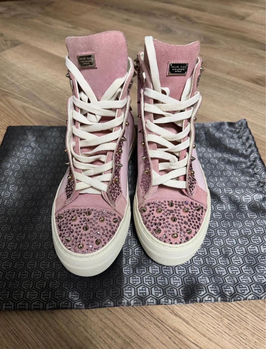 Кроссовки Philipp Plein розовые,37рр (оригинпльные)