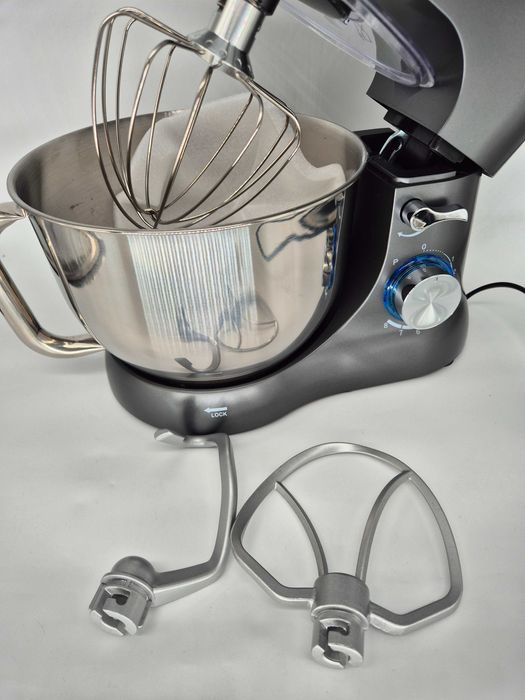 [REDUCERE -45%]Robot bucătărie planetar Zuccie, 1000W, Bol 5L, Gri Inchis - Open Box