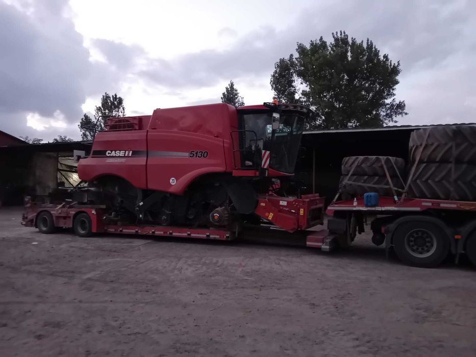 Transport combine agricole – platformă joasă, lowbed, gondola