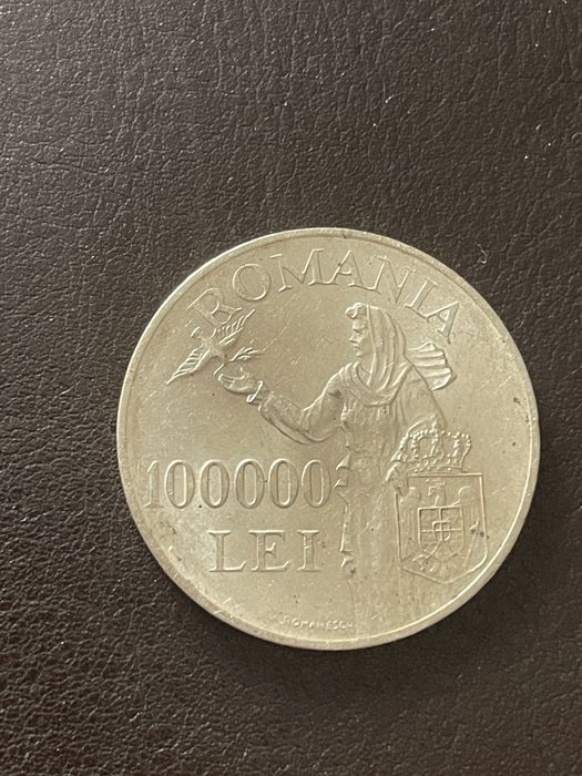 Moneda Argint 100.000 lei din 1946 cu efigia Regelui Mihai I
