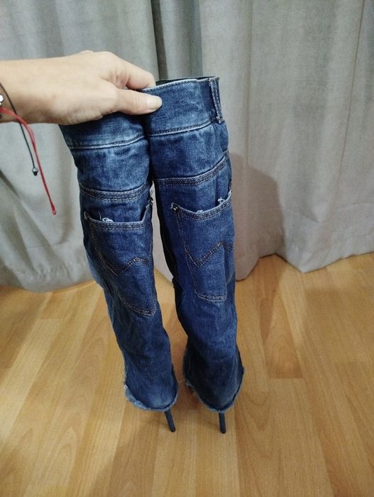 Дамски дънкови ботуши на Denim