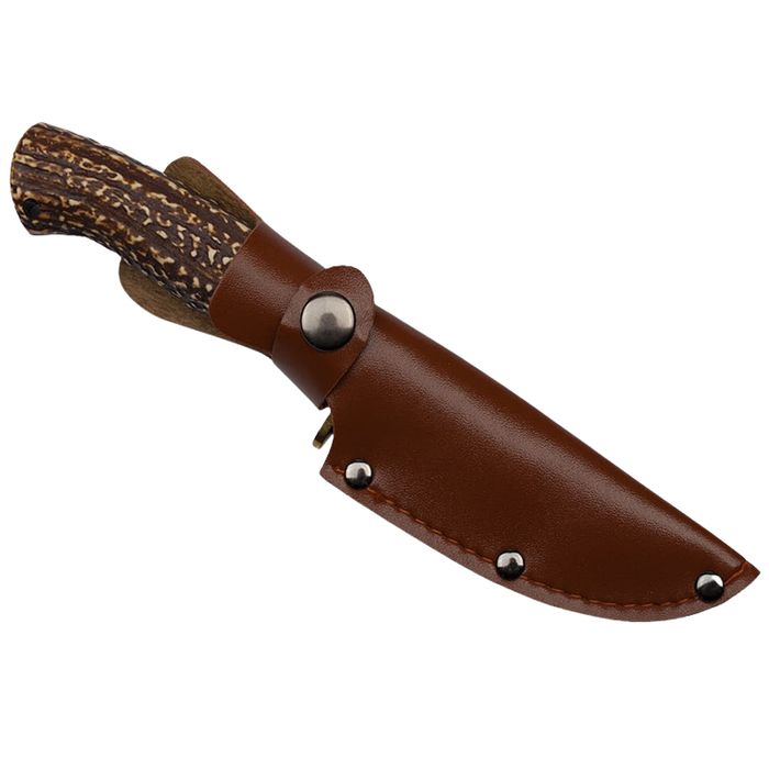 Cutit vanatoare IdeallStore®, Bone Density, 21 cm, teaca piele