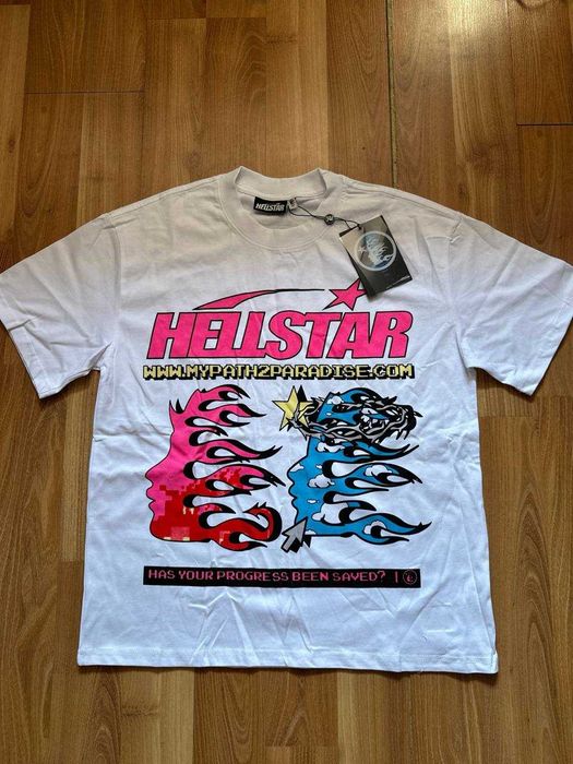 Tricou Hellstar cu eticheta (nu Nike, Gucci, Adidas, Balenciaga)