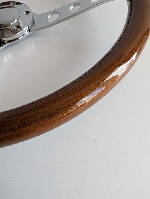 Волан Класически Дървен Винтидж 38см Нов Махагонов Хромиран