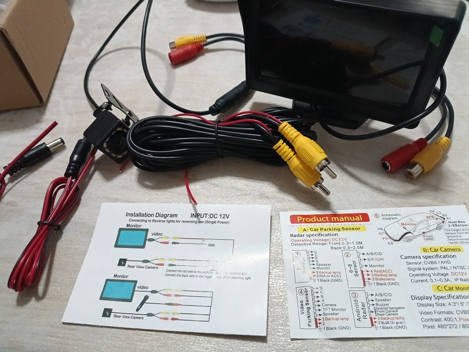 Камера за задно виждане + монитор 4.3"