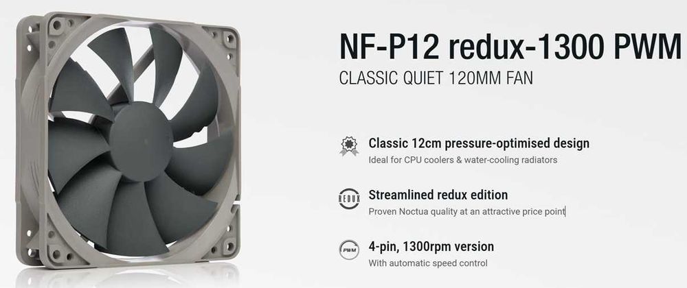 Вентилатор за кутия Noctua NF-P12 redux-1300 PWM 120mm 4Pin
