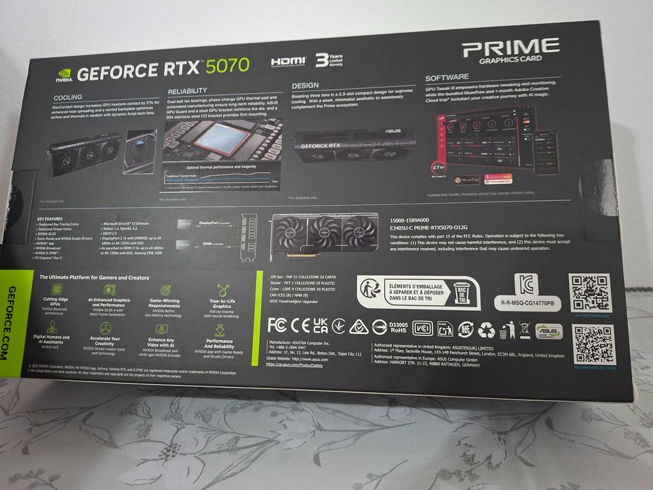RTX 5070 12gb la cutie placa este noua 2800 lei