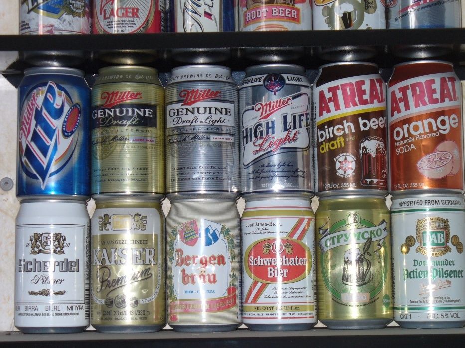 1300+ броя колекционерски кенчета (бира, сода, енергийни)