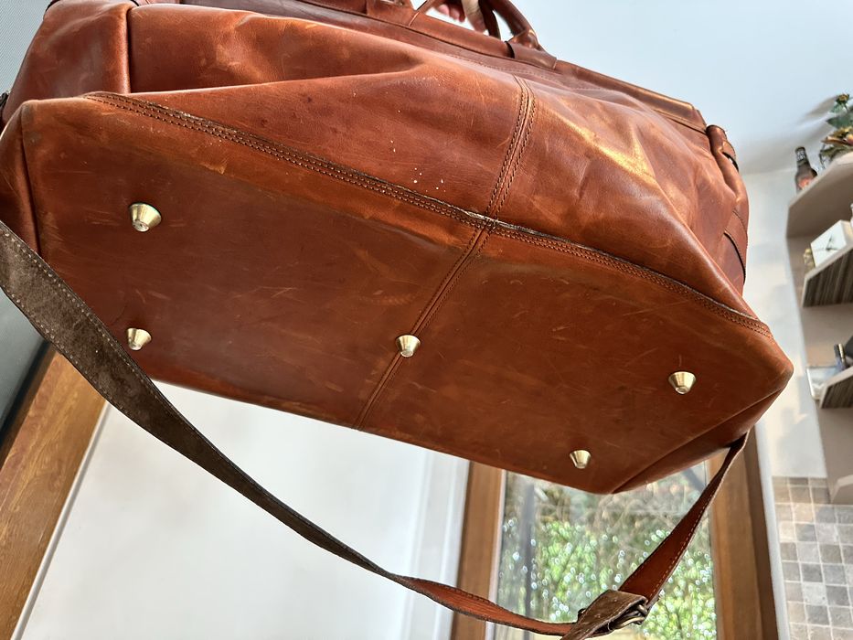 Geanta mare de voiaj din piele naturala handmade