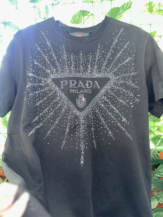 Tricou Prada Milano Premium cu Cristale s-xxl