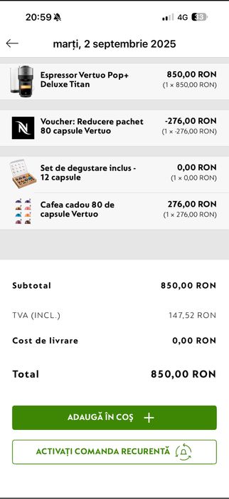 Nespresso vertuo pop+