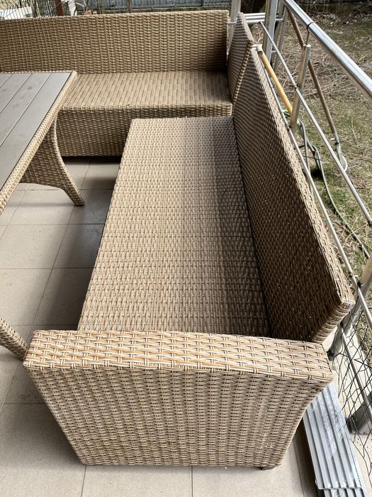 Set terasă 6 locuri (colțar + masă) JYSK AGERMOSE – stare foarte bună