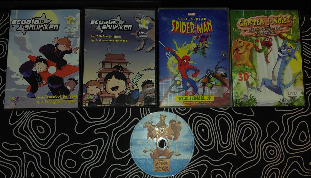 Lot DVD copii dublate în română – Spider-Man, Școala Shuriken, Disney