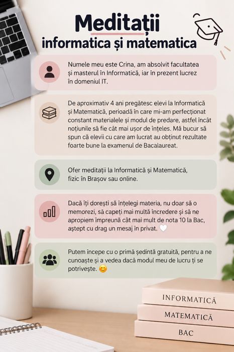 Meditatii pentru bac - Informatica si matematica